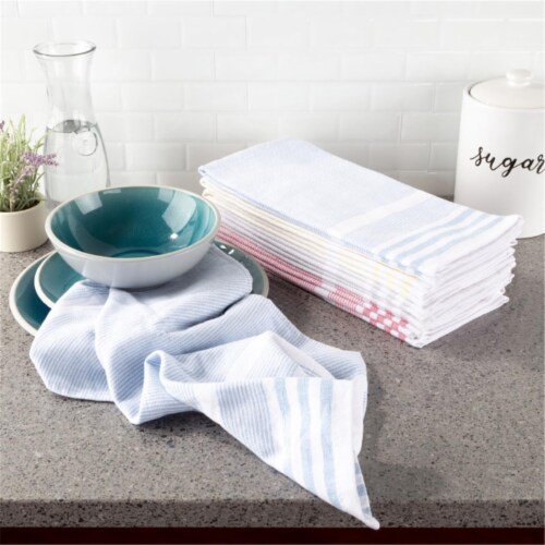 Lavish Home 69-005KT 16 x 28 in. Absorbent 100 Percent Cotton Hand Kitchen  Towel, Multi-Color, 1 - Foods Co.