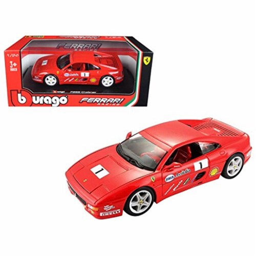 Bburago 26306R Ferrari F355 Challenge 1-24 Diecast Model Car, Red