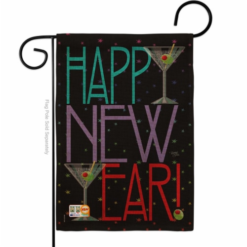 Breeze Decor BD-NE-G-116009-IP-DB-D-US10-AM 13 x 18.5 in. New Year Martini Burlap Winter Impr Perspective: front