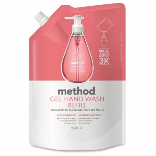 Method Products MTH00655 Gel Hand Wash Refill - Pink Grapefruit Perspective: front