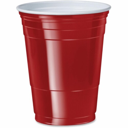 Solo Cup SCCP16RCT 16 oz. Plastic Cold Party Cups - Red, 1 - Kroger