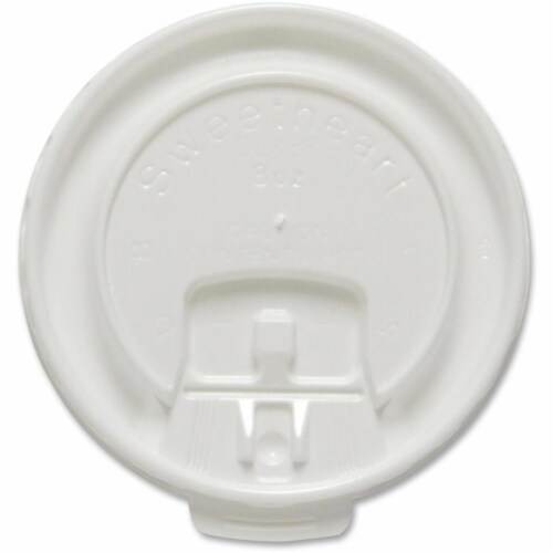 Solo Cup SCCDLX8R00007CT 8 oz. Scored Tab Hot Cup Lids Perspective: front