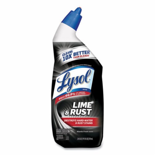 Lysol RAC98013 24 oz Disinfectant Toilet Bowl Cleaner with Lime Rust Remover, Wintergreen Perspective: front