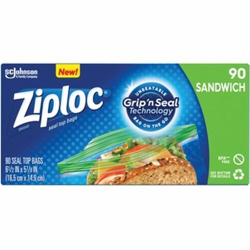 Ziploc SJN315885 Sandwich Bags - Case of 90 Perspective: front