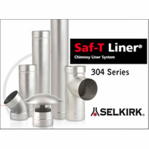 Selkirk 3558616 Heatfab 10 in. Saf-T Liner Slip Connector, 304-Alloy Perspective: front