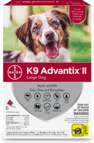 K9 Advantix II Flea Tick for Dogs 21 55 lbs 6 doses 6 doses