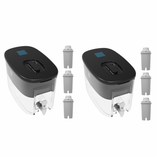 2 Drinkpod Alkaline Water Filter Dispensers pH Ionized Water  2.4 Gal Includes 6 Filters Perspective: front