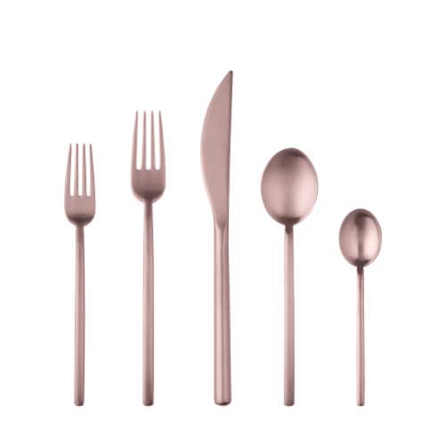 Cutlery Set 5 Pcs Due Ice Bronze Perspective: front