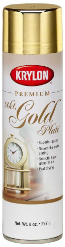 Krylon Premium Metallic Spray Paint 8oz-18 Karat Gold