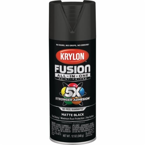 Krylon® All-In-One™ Matte Paint & Primer - Black Perspective: front