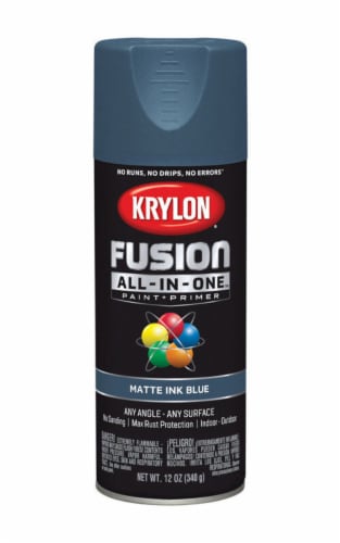 Krylon® Fusion All-In-One™ Matte Ink Blue Paint & Primer Perspective: front