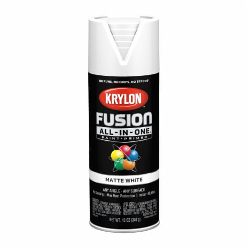 Krylon® Matte Paint & Primer - White Perspective: front