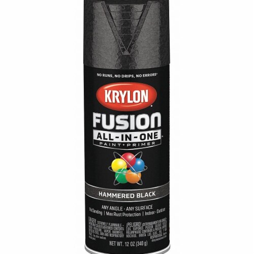 Krylon® Fusion All-In-One Paint and Primer Spray - Hammered Black Perspective: front