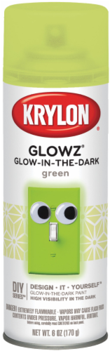Krylon® Glowz® Green Glow-in-the-Dark Spray Paint Perspective: front