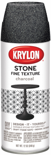 Krylon® Fine Stone Textured Finish Spray  - Charcoal Perspective: front