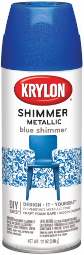 Krylon® Shimmer Metallic Spray Paint - Blue Shimmer Perspective: front