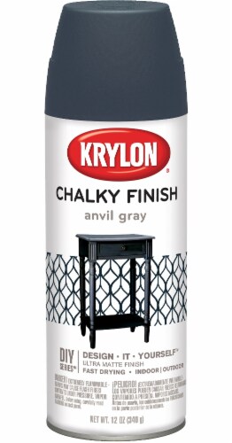 Krylon® Chalky Matte Finish Paint - Anvil Gray Perspective: front