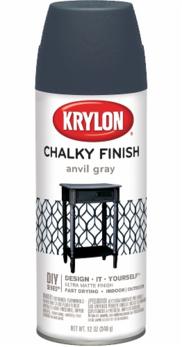 Krylon® Chalky Matte Finish Paint - Anvil Gray Perspective: front