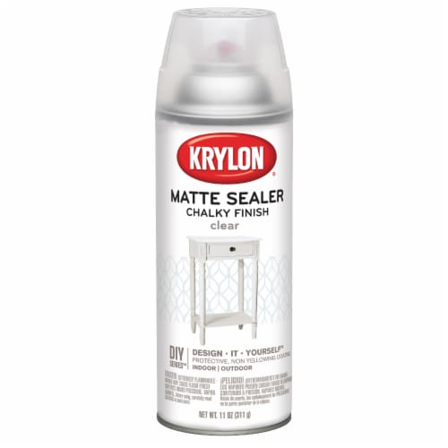 Krylon® Chalky Finish Matte Sealer Clear Spray Paint Perspective: front