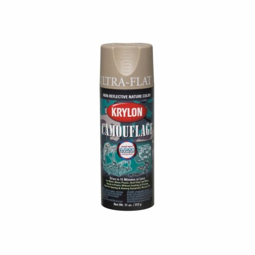 Krylon® Camouflage Fusion Ultra-Flat Spray Paint - Khaki Perspective: front