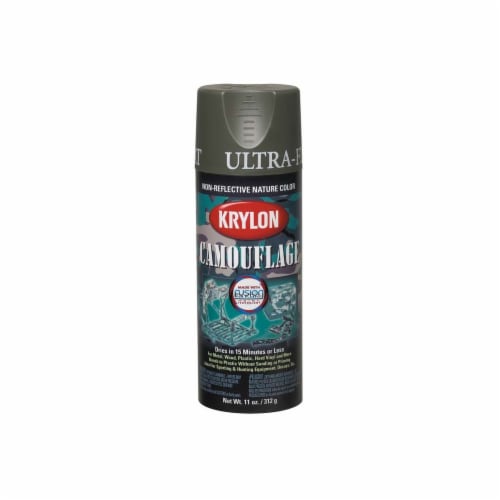 Krylon® Camouflage Fusion Ultra-Flat Spray Paint - Olive Perspective: front