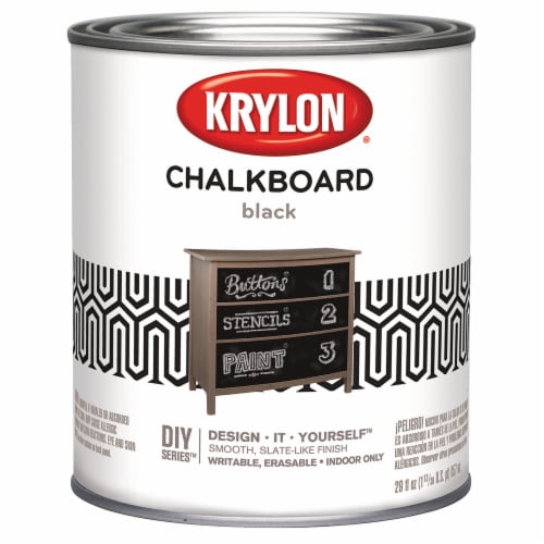 Krylon Chalkboard Paint - Black, Spray, 12 oz Can