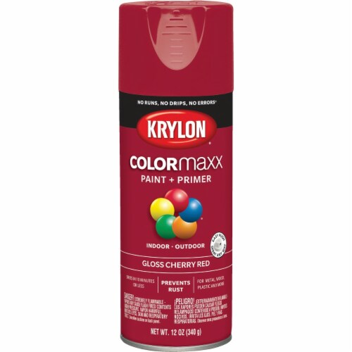 Krylon® ColorMaxx Gloss Cherry Red Spray Paint & Primer Perspective: front