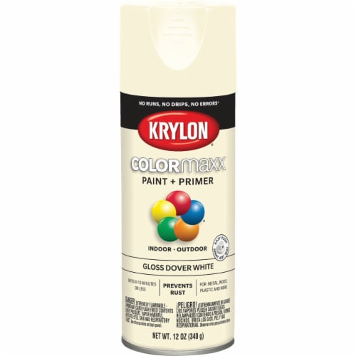 Krylon® Colormaxx Gloss Dover White Spray Paint & Primer Perspective: front