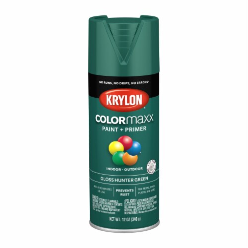 Krylon® Colormaxx Gloss Hunter Green Paint & Primer Perspective: front