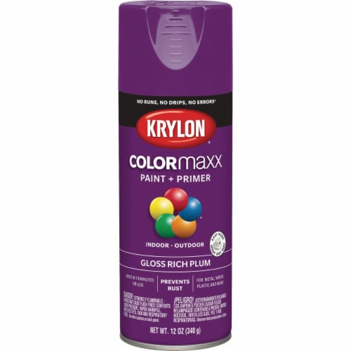 Krylon® Colormaxx Paint & Primer - Gloss Rich Plum Perspective: front