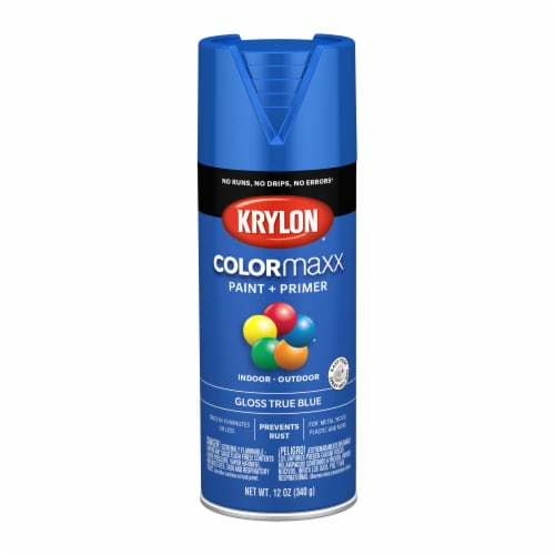 Krylon® ColorMaxx Gloss True Blue Indoor/Outdoor Spray Paint and Primer Perspective: front