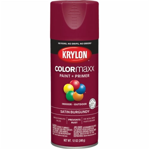 Krylon® ColorMaxx Paint & Primer - Satin Burgundy Perspective: front