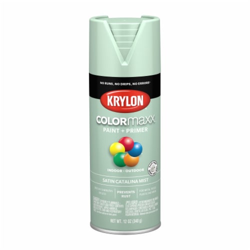 Krylon® ColorMaxx Indoor/Outdoor Paint and Primer - Satin Catalina Mist Perspective: front
