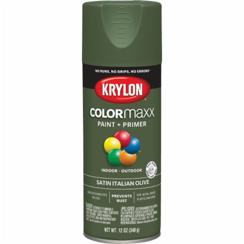 Krylon® ColorMaxx Indoor/Outdoor Satin Italian Olive Paint and Primer Perspective: front