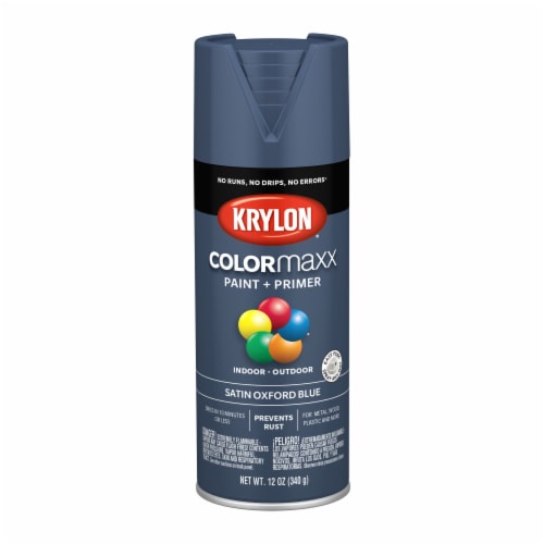 Krylon® ColorMaxx Satin Oxford Blue Indoor/Outdoor Spray Paint + Primer Perspective: front