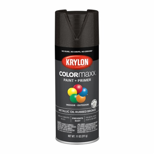 Krylon® ColorMaxx  Metallic Oil Rubbed Bronze Indoor/Outdoor Paint and Primer Perspective: front