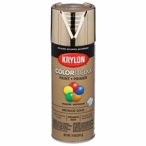 Krylon® ColorMaxx Metallic Gold Indoor/Outdoor Spray Paint + Primer Perspective: front