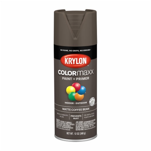 Krylon® ColorMaxx Matte Coffee Bean Indoor/Outdoor Spray Paint + Primer Perspective: front