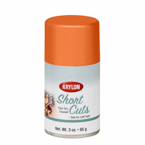Krylon® Short Cuts Fast Dry Gloss Enamel Spray Paint - Tangerine Perspective: front