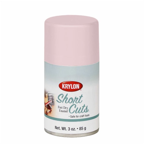 Krylon Short Cuts Fast Dry Enamel Spray Paint - Satin Rose Petal Perspective: front