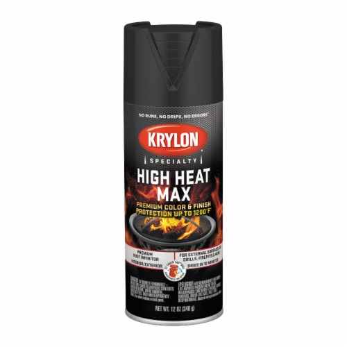 Krylon® Specialty High Heat Max Spray Paint - Black Perspective: front