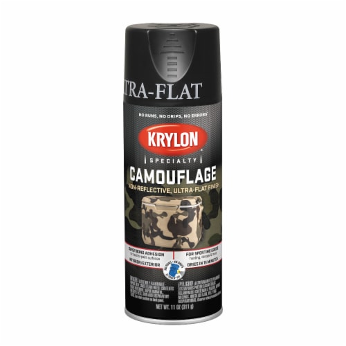 Krylon® Specialty Camouflage Ultra-Flat Finish Spray Paint - Black Perspective: front