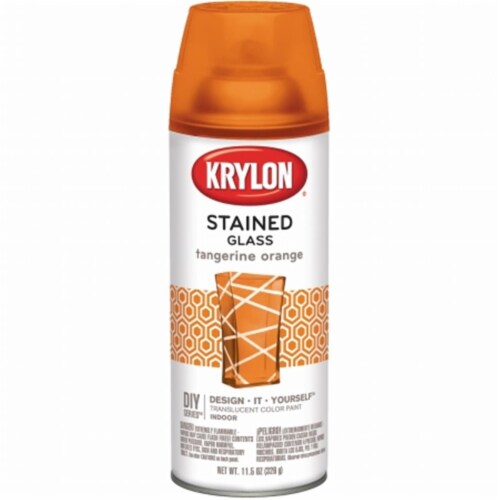Stained Glass Paint 11.5oz-Tangerine Orange Perspective: front