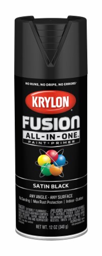 Krylon Interior/Exterior Spray Paint, Semi-flat Black - 12 fl oz bottle