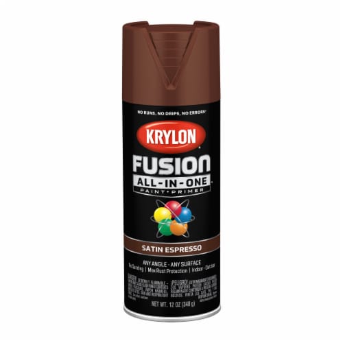Krylon® Fusion All-In-One Satin Espresso Paint + Primer Perspective: front