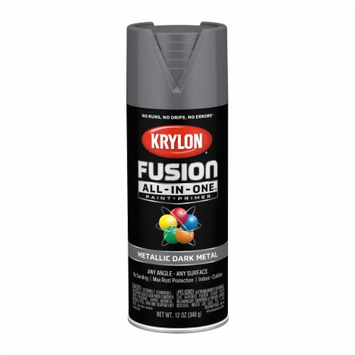 Krylon® Fusion All-In-One Paint + Primer - Metallic Dark Metal Perspective: front