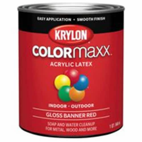 Krylon Colormaxx Gloss Banner Red Acrylic Latex Enamel Perspective: front