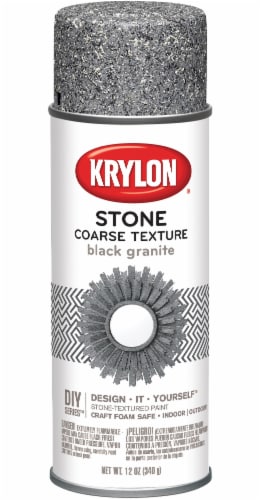 Krylon® Coarse Stone Black Granite Textured Finish Spray Perspective: front