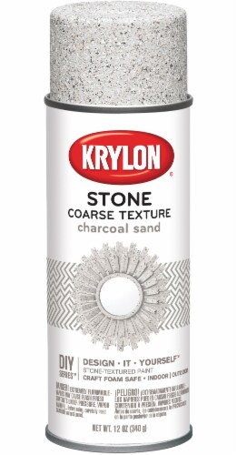 Krylon® Coarse Stone Charcoal Sand Textured Finish Spray Perspective: front
