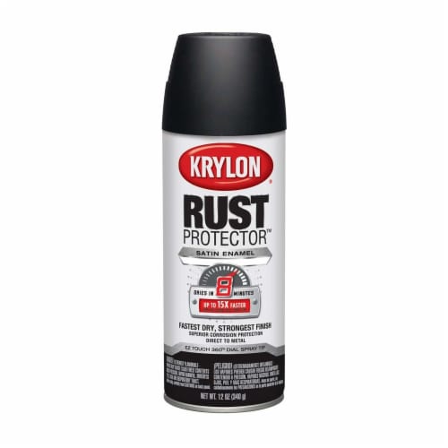 Krylon Rust Protector Black Satin Enamel Spray Paint 12 oz King Soopers